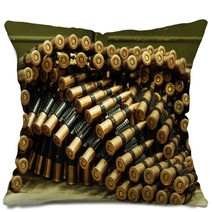 Ammo To Machine Guns As Background Pillows 104748721