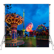 Amusement Park In The Evening Backdrops 65864446