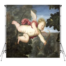 An Angel On An Old Painting Backdrops 117835303