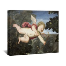 An Angel On An Old Painting Wall Art 117835303