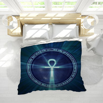 An Egyptian Ankh Icon Illuminated From Behind. Bedding 4627961