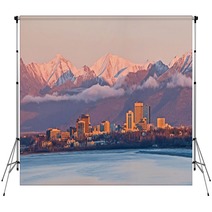 Anchorage Alaska Skyline Backdrops 127887092