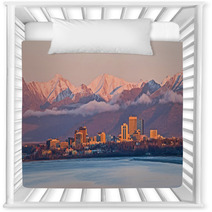 Anchorage Alaska Skyline Nursery Decor 127887092