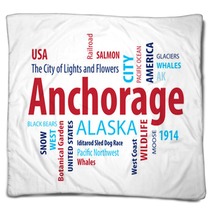 Anchorage Alaska Usa Blankets 86291807