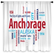 Anchorage Alaska Usa Window Curtains 86291807