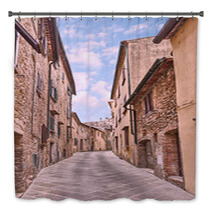 Ancient Alley In Volterra, Tuscany, Italy Bath Decor 67997054