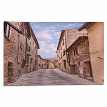 Ancient Alley In Volterra, Tuscany, Italy Rugs 67997054