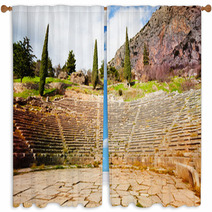 Ancient Amphitheater Window Curtains 68247254