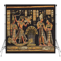 Ancient Black Egyptian Papyrus Backdrops 54865835