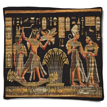 Ancient Black Egyptian Papyrus Blankets 54865835