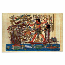 Ancient Egyptian Papyrus Symbolizing Family Rugs 54231419
