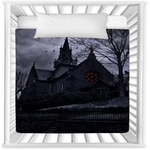 Ancient Frightening Church In Twilight Nursery Decor 57794947