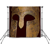 Ancient Greek Spartan Helmet Backdrops 70372876