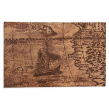 Ancient Map Background Rugs 65060181