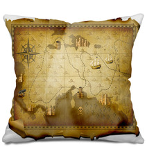 Ancient Map Pillows 14576435