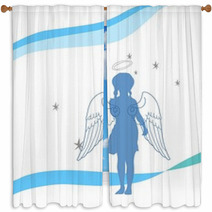 Angel Baby Window Curtains 34364185