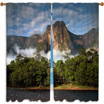 Angel Falls In The Morning Light Window Curtains 61444527