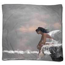 Angel On Water Blankets 15091639