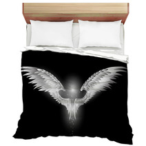 Angel Wings On Dark Background Bedding 51794595