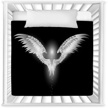 Angel Wings On Dark Background Nursery Decor 51794595