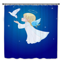 Angel With Dove Bath Decor 18410716