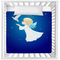 Angel With Dove Nursery Decor 18410716