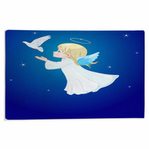 Angel With Dove Rugs 18410716