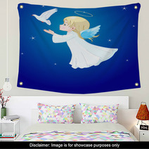 Angel With Dove Wall Art 18410716