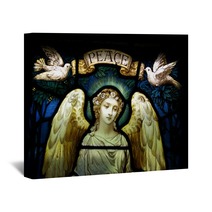 Angel Withe Doves And Peace Wall Art 73563223