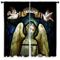 Angel Withe Doves And Peace Window Curtains 73563223