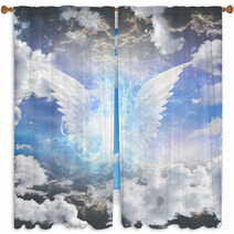 Angelic Being Obscured Window Curtains 49790540