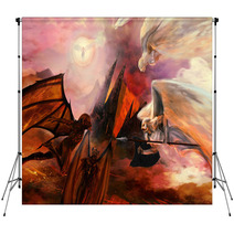 Angels And Demons Conflict Religious Battle War Scene Backdrops 85842494