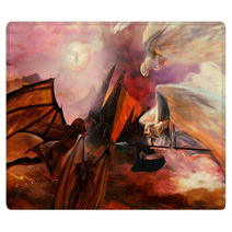 Angels And Demons Conflict Religious Battle War Scene Rugs 85842494