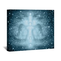 Angels Starry Night Background Wall Art 98048640