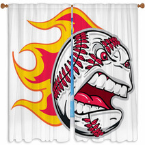 Angry Baseball Window Curtains 61669359