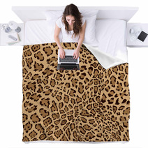 Animal Leopard Seamless Background Blankets 68045839