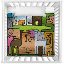 Animal Puzzle (vector Or XXL Jpeg Image) Nursery Decor 5286588