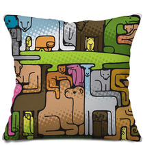 Animal Puzzle (vector Or XXL Jpeg Image) Pillows 5286588