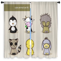 Animal Set Window Curtains 46033078