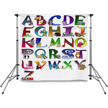 Animal Themed Alphabet Poster A - Z Poster Backdrops 11879491
