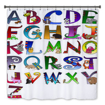 Animal Themed Alphabet Poster A - Z Poster Bath Decor 11879491