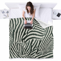 Animal Zebra Seamless Background Blankets 68001337
