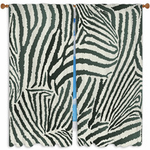 Animal Zebra Seamless Background Window Curtains 68001337