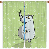 Animals Having Fun Window Curtains 47578742
