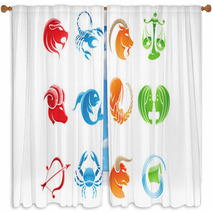 Animals Zodiac Window Curtains 95663134