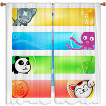 Anime Banner Backgrounds | Set 2 Window Curtains 23293421