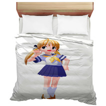 Anime Sailor Saying Hello Bedding 23695504