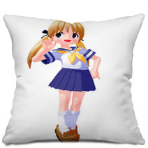 Anime Sailor Saying Hello Pillows 23695504