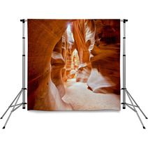 Antelope Canyon View With Light Rays Backdrops 52793419