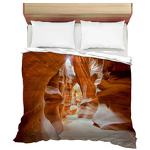 Antelope Canyon View With Light Rays Bedding 52793419